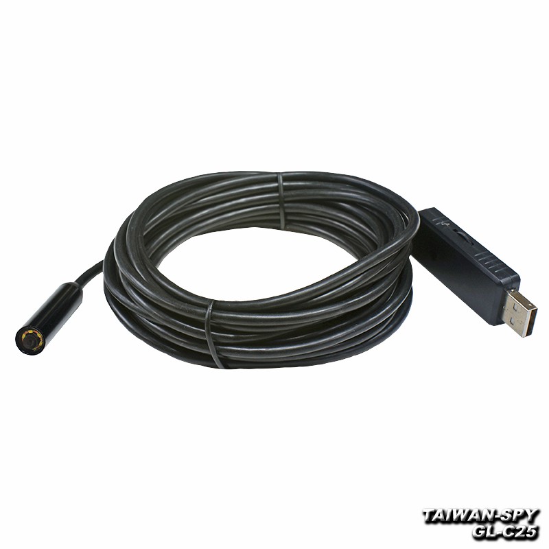 GL-C25Computer USB Industrial Inspection Endoscope HD Snake Pipe USB Camera LED Pipe Camera 10mm Fiv